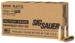 Sig Sauer Military Grade, Sig E9mmb2pm17-50 9mm+p  124 Fmj Elite       50/20