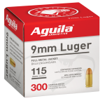 Aguila Target & Range, Aguila 1e097700 9mm         115 Fmj          300/4