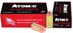 Atomic Match, Atomic 00448 45acp Match 185 Swc  Tcp        50/10