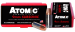 Atomic Pistol, Atomic 00438 9mm         147 Subsonic        50/10