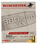 Winchester Ammo Usa, Win Usa380w   380         95 Fmj            100/05
