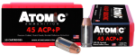 Atomic Pistol, Atomic 00433 45acp+p     230 Bonded Match Hp 50/10