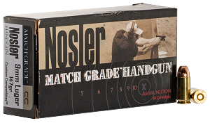 Nosler Match Grade, Nos 51325 Match Hg 9mm    147 Jhp            50/10