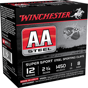 Winchester Ammo Aa Steel, Win Aascl12s8  Aa Sc Stl    1oz              25/10