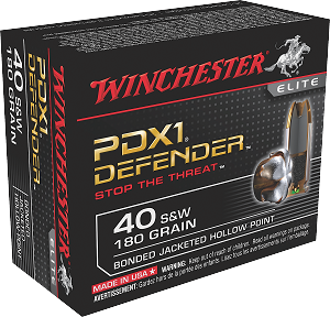 Winchester Ammo Pdx1 Defender, Win S40swpdb1 40s     180 Pdx                20/10