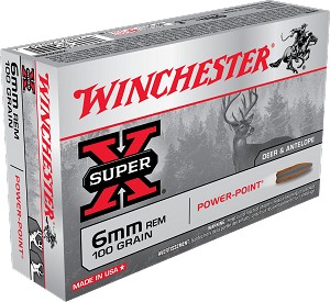 Winchester Ammo Super X, Win X6mmr2        6mm    100pp               20/10